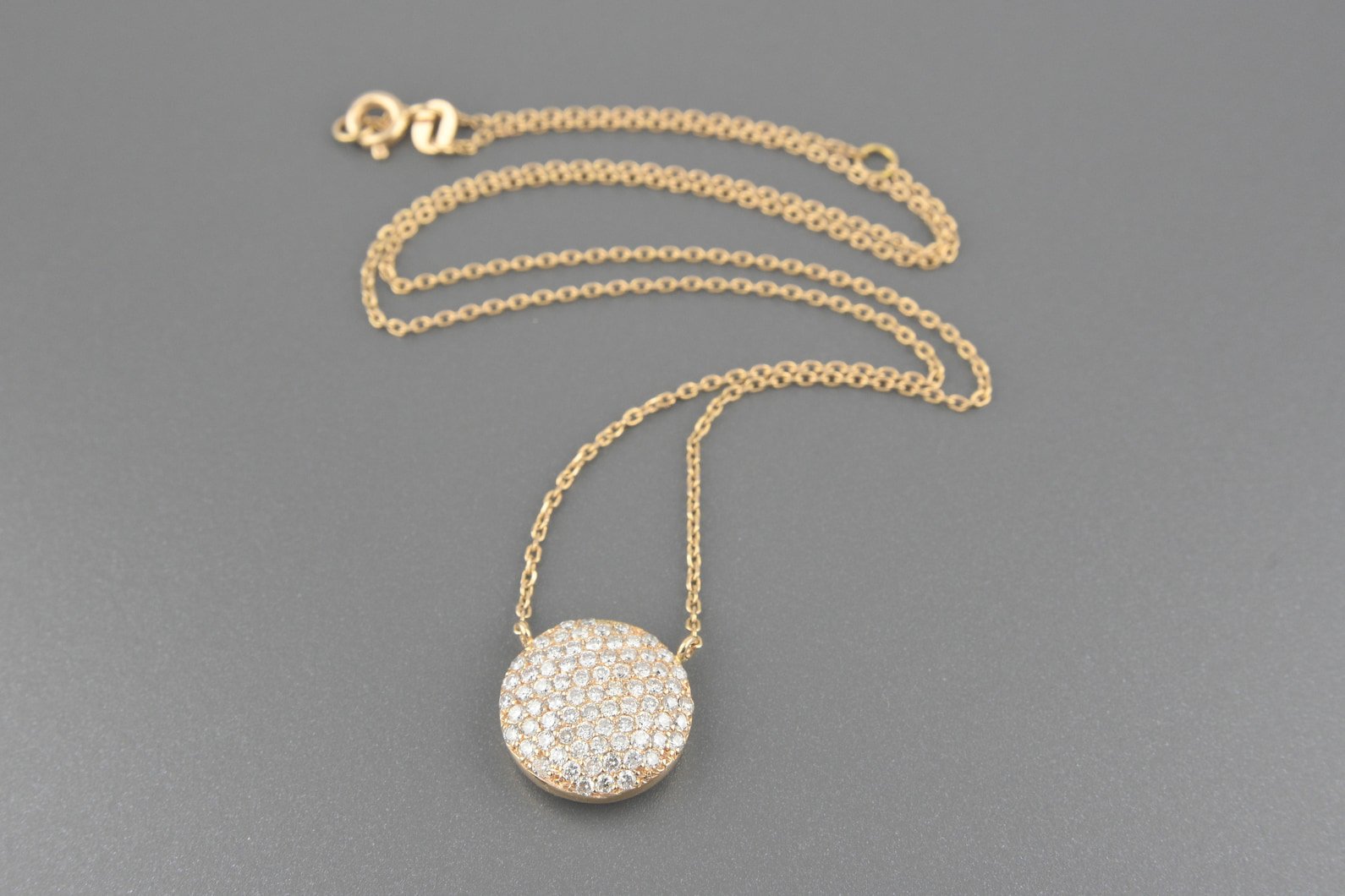 Colar em Ouro Rose 18k com Aprox. 78pts de Brilhantes