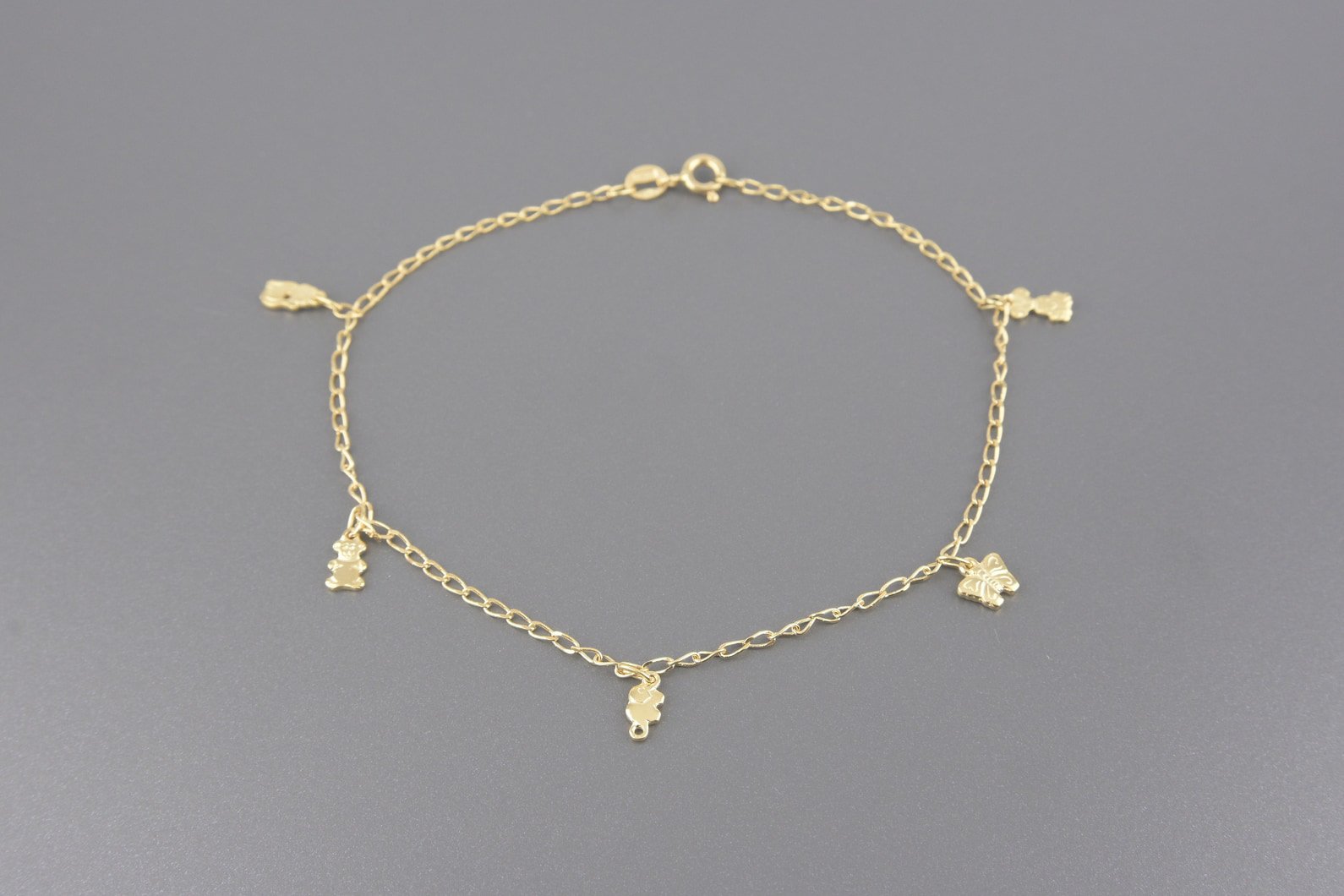 Tornozeleira Bichinhos em Ouro Amarelo 18k