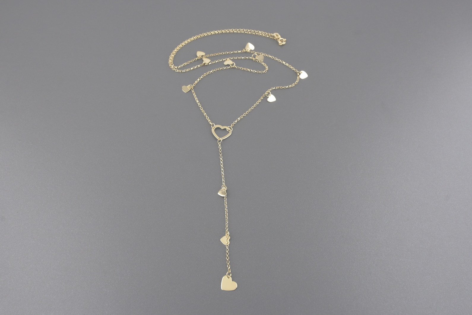 Colar Corações em Ouro Amarelo 18k