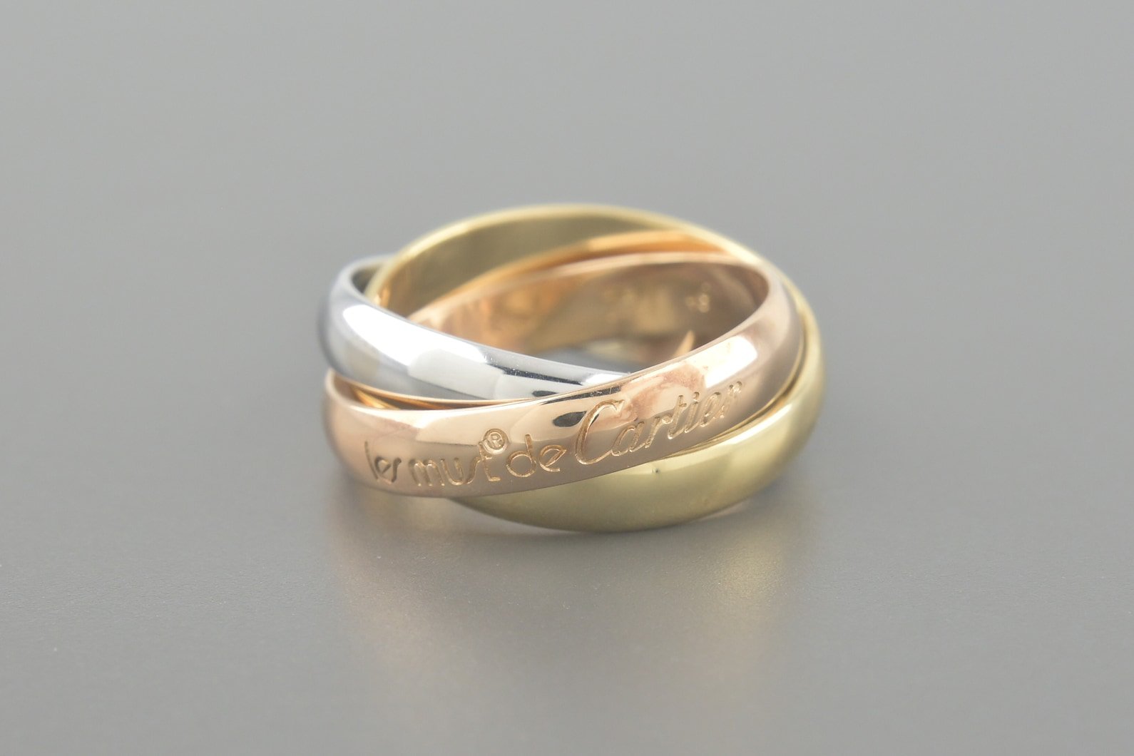 Aliança Trinity em Ouro Amarelo, Branco e Rose 18k