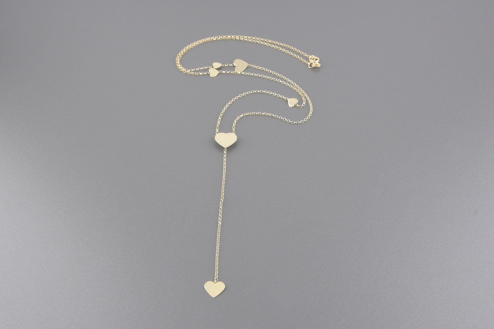 Colar Corações em Ouro Amarelo 18k